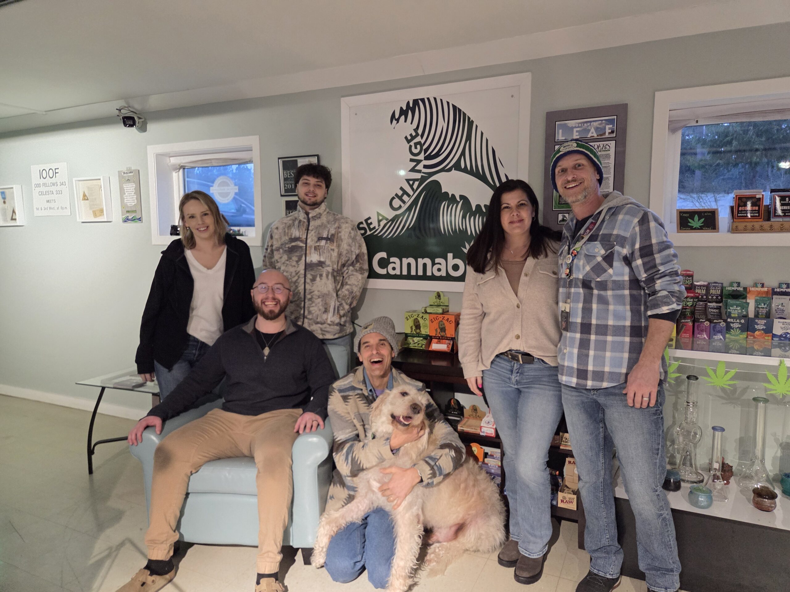 Sea Change Cannabis team and shop in Port Hadlock